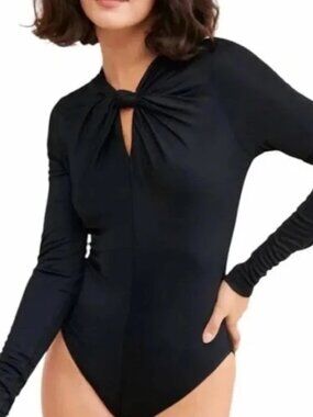 FARM Rio Black Long Sleeve Bodysuit